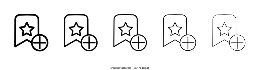 add to favorite icon isolated vector on white background set