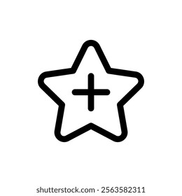 Add to Favorite Icon Line Style Design Web and Mobile Vector Illustration.