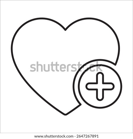 Add To Favorite Icon, Line Vector graphics