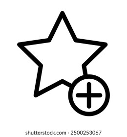 Add to favorite icon linear logo mark in black and white