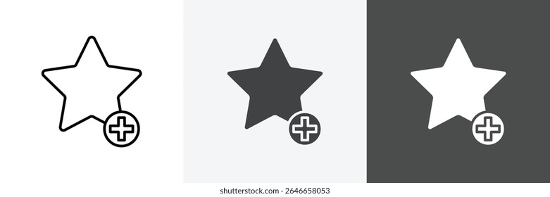 Add to favorite icon set vector art