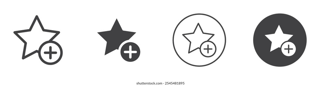 Add Favorite icon Simple outline vector logo