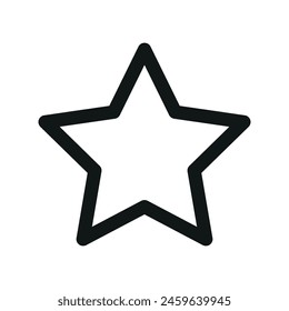 Add to favorite isolated icon, rating star linear icon, star bookmark outline vector icon with editable stroke