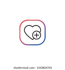 Add Favorite  - Line Vector Icon