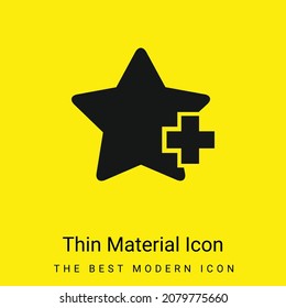 Add Favorite Star Interface Symbol minimal bright yellow material icon