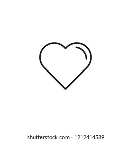 add to favorite thin line icon on white background