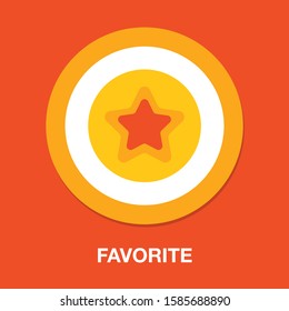 add to favorites icon - favorites button, star symbol - internet bookmark sign