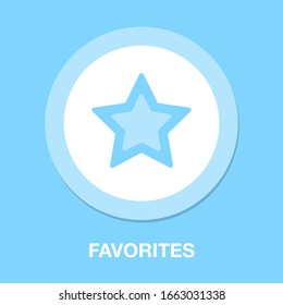 add to favorites icon - favorites button, star symbol - internet bookmark sign