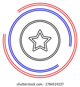 add to favorites icon - favorites button, star symbol - internet bookmark sign. Thin line pictogram - outline editable stroke