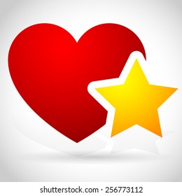 Add To Favorites Icon - Heart With Star