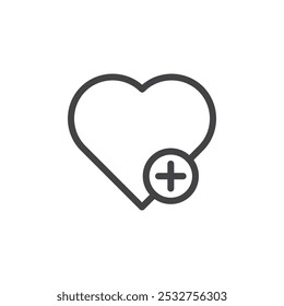 Add to favourite icon Thin outline art symbol