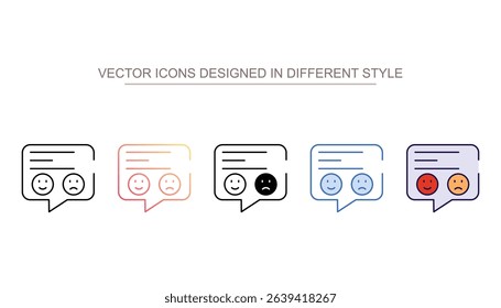 Add Feedback icon design with white background stock illustration
