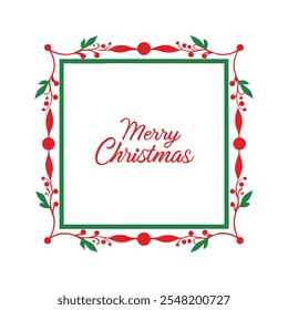 Add festive charm to your designs with this "Merry Christmas" border frame vector. Perfect for holiday cards, invitations, decorations, and seasonal projects with a classic winter feel.