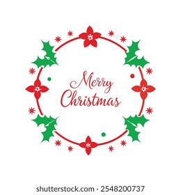 Add festive charm to your designs with this "Merry Christmas" border frame vector. Perfect for holiday cards, invitations, decorations, and seasonal projects with a classic winter feel.