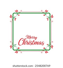 Add festive charm to your designs with this "Merry Christmas" border frame vector. Perfect for holiday cards, invitations, decorations, and seasonal projects with a classic winter feel.