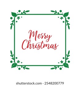 Add festive charm to your designs with this "Merry Christmas" border frame vector. Perfect for holiday cards, invitations, decorations, and seasonal projects with a classic winter feel.