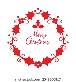 Add festive charm to your designs with this "Merry Christmas" border frame vector. Perfect for holiday cards, invitations, decorations, and seasonal projects with a classic winter feel.