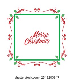 Add festive charm to your designs with this "Merry Christmas" border frame vector. Perfect for holiday cards, invitations, decorations, and seasonal projects with a classic winter feel.