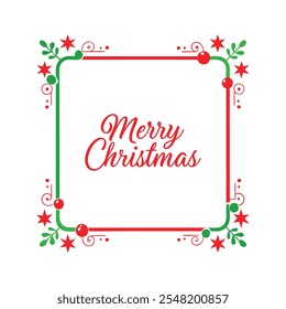 Add festive charm to your designs with this "Merry Christmas" border frame vector. Perfect for holiday cards, invitations, decorations, and seasonal projects with a classic winter feel.