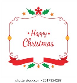  Add festive charm to your holiday projects with this "Happy Christmas" border design. Perfect for greeting cards, invitations, and seasonal decor, featuring festive elements.