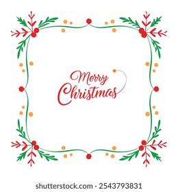 Add festive charm to your projects with this Happy Christmas border design. Perfect for holiday cards, invitations, and seasonal decor with a joyful Christmas vibe.