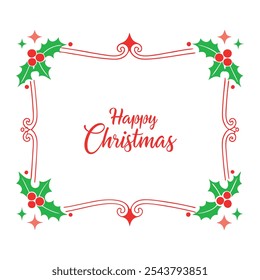 Adicione o encanto festivo aos seus projetos com este design feliz da borda de Natal. Perfeito para cartões de férias, convites e decoração sazonal com uma vibração de Natal alegre.