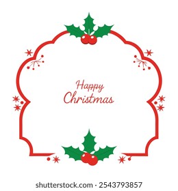 Add festive charm to your projects with this Happy Christmas border design. Perfect for holiday cards, invitations, and seasonal decor with a joyful Christmas vibe.
