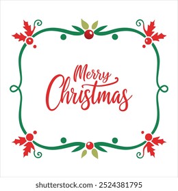 Add a festive touch to your designs with this Merry Christmas border vector. Perfect for holiday cards, invitations, and seasonal decor, featuring cheerful elements and seasonal patterns.