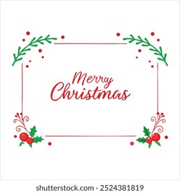 Add a festive touch to your designs with this Merry Christmas border vector. Perfect for holiday cards, invitations, and seasonal decor, featuring cheerful elements and seasonal patterns.