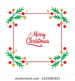 Add a festive touch to your designs with this Merry Christmas border vector. Perfect for holiday cards, invitations, and seasonal decor, featuring cheerful elements and seasonal patterns.