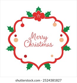 Add a festive touch to your designs with this Merry Christmas border vector. Perfect for holiday cards, invitations, and seasonal decor, featuring cheerful elements and seasonal patterns.