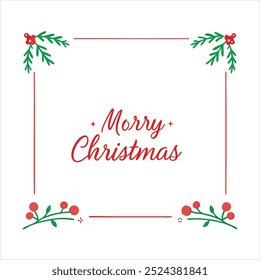 Add a festive touch to your designs with this Merry Christmas border vector. Perfect for holiday cards, invitations, and seasonal decor, featuring cheerful elements and seasonal patterns.