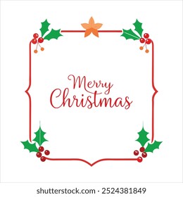 Add a festive touch to your designs with this Merry Christmas border vector. Perfect for holiday cards, invitations, and seasonal decor, featuring cheerful elements and seasonal patterns.