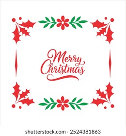 Add a festive touch to your designs with this Merry Christmas border vector. Perfect for holiday cards, invitations, and seasonal decor, featuring cheerful elements and seasonal patterns.