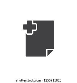 Add file document vector icon. filled flat sign for mobile concept and web design. Folder File addition simple solid icon. Symbol, logo illustration. Pixel perfect vector graphics