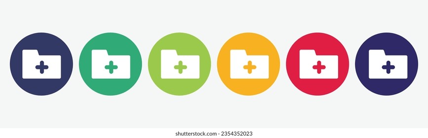 Add file flat icon set.