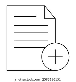 Add File Glyph Icon Design For Personal nad Commercial Use