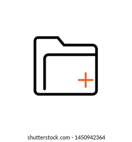 Add File Icon - Bussiness and Finance Orange Premium Icon Set Vector Eps 10 Editable