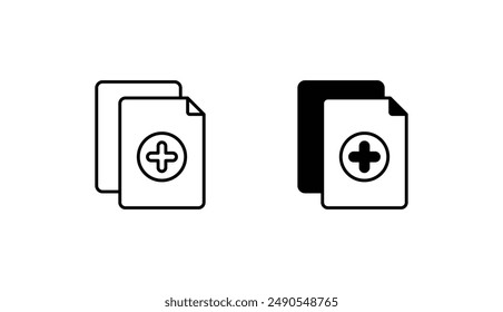 Add File icon design with white background stock illustration