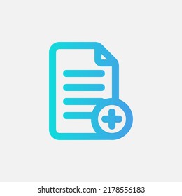 Añadir un icono de archivo en el estilo de degradado sobre el editor de texto, utilizar para la presentación de la aplicación móvil del sitio web