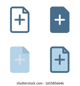 agregar icono de archivo en el fondo blanco aislado. para el diseño de su sitio web, logotipo, aplicación, UI. Ilustración gráfica vectorial y trazo editable. EPS 10.