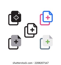 Add File Icon Pack Version Stock Vector (Royalty Free) 2208207167 ...