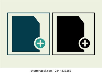 Add File icon. icon related to UI elements. suitable for web site, app, user interfaces,element, printable etc. solid icon style. simple vector design editable