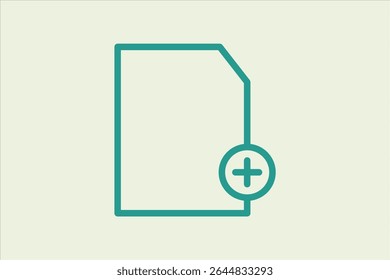 Add File icon. icon related to UI elements. suitable for web site, app, user interfaces,element, printable etc. line icon style. simple vector design editable