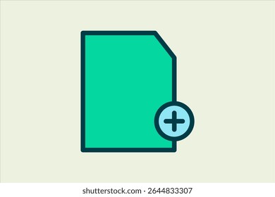 Add File icon. icon related to UI elements. suitable for web site, app, user interfaces,element, printable etc. flat line icon style. simple vector design editable