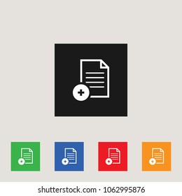Add file icon, stock vector illustration, EPS10.