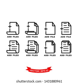 add file icon in trendy flat style, file vector icon, document icon 