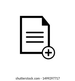Add File Icon Vector Design Symboll Illustration