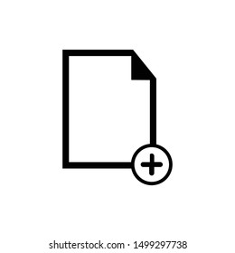 Add File Icon Vector Design Symboll Illustration