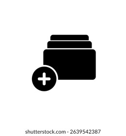Add file icon, vector illustration, symbol, design logo template picture, for ui or ux isolated on white for mobile app, editable